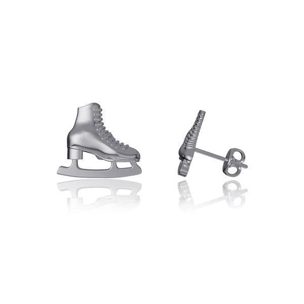 Skate Stud Earrings - Silver