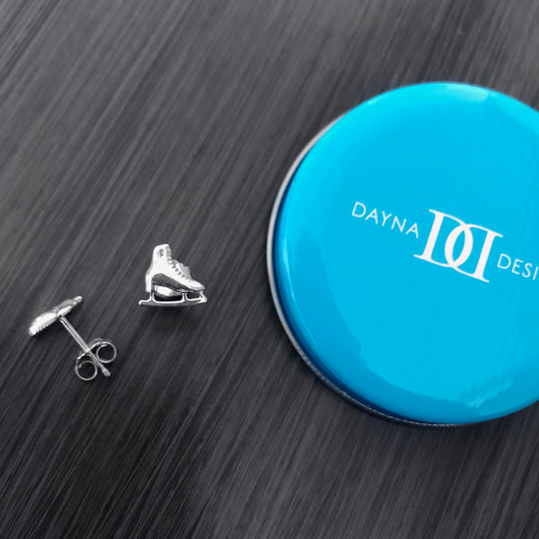 Skate Stud Earrings - Silver