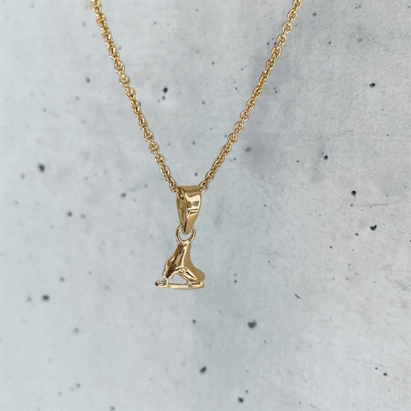 Skate Pendant Necklace - Gold
