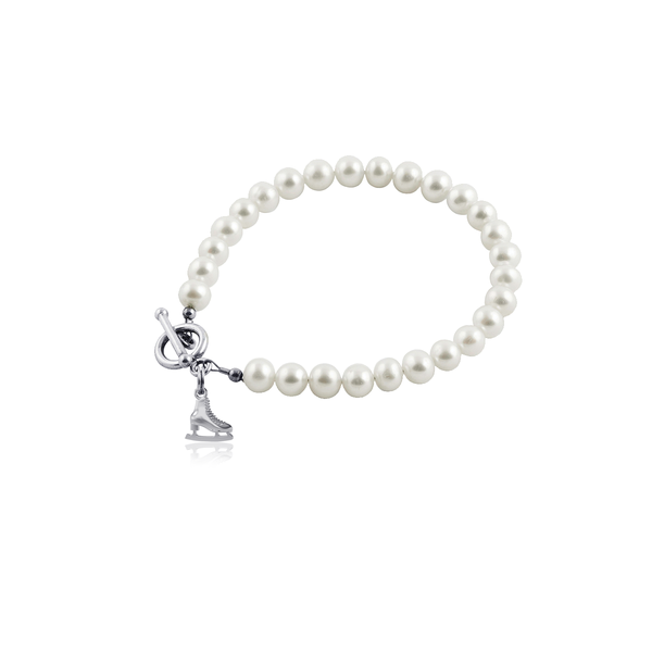 Skate Pearl Bracelet - Silver