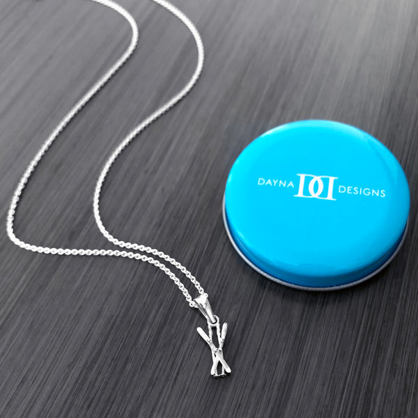 Ski Pendant Necklace