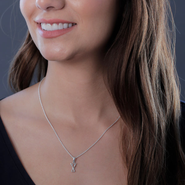 Ski Pendant Necklace