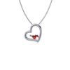 Southern Methodist Mustangs Heart Pendant Necklace - Enamel