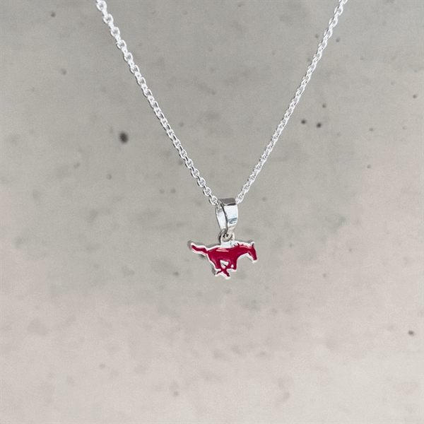 Southern Methodist Mustangs Pendant Necklace - Enamel