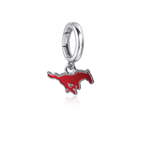 Southern Methodist Mustangs Bracelet Charm - Enamel