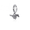 Southern Methodist Mustangs Bracelet Charm - Silver