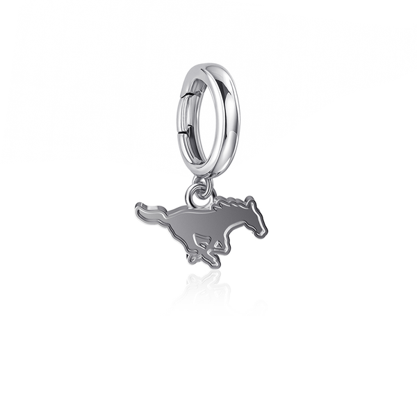Southern Methodist Mustangs Bracelet Charm - Silver