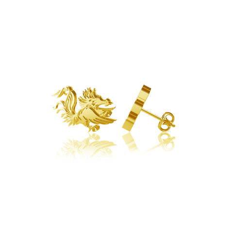 University of South Carolina Post Earrings - Gold Plated