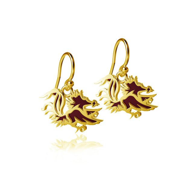 University of South Carolina Gold Dangle Earrings
