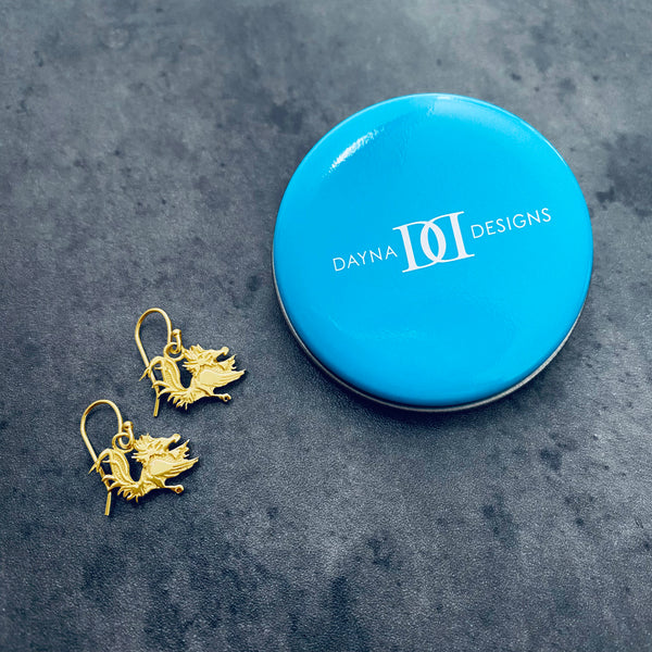 University of South Carolina Gold Dangle Earrings