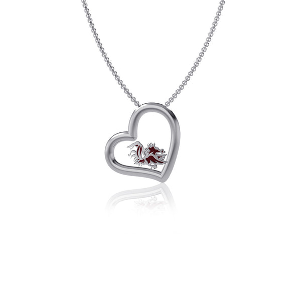 University of South Carolina Heart Necklace - Enamel