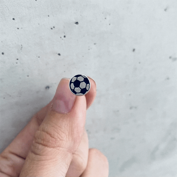 Soccer Stud Earrings - Enamel