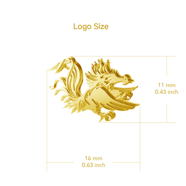 University of South Carolina Stud Earrings - Gold
