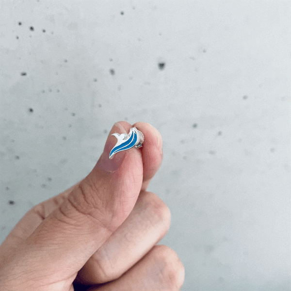 Swimming Stud Earrings - Enamel