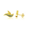 Swimming Stud Earrings - Gold