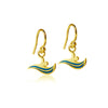 Swimming Dangle Earrings - Gold