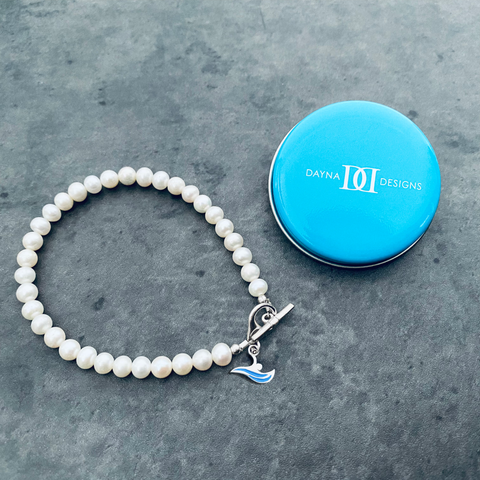 Swimming Pearl Bracelet - Enamel