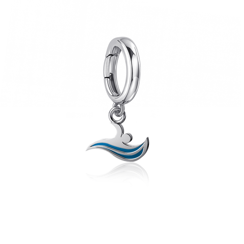Swim Bracelet Charm - Silver