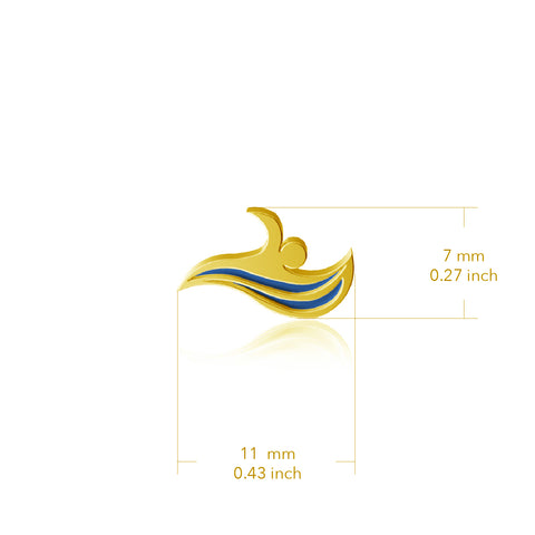 Swimming Dangle Earrings - Gold