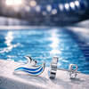 Swimming Stud Earrings - Enamel