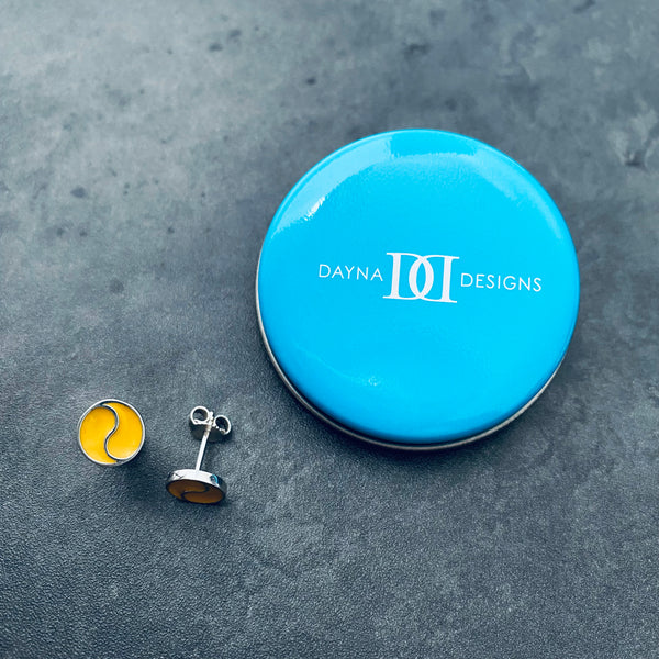 Tennis Stud Earrings - Enamel