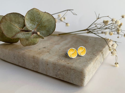 Tennis Stud Earrings - Enamel
