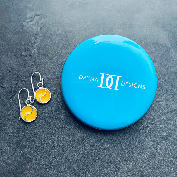 Tennis Dangle Earrings - Enamel