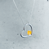 Tennis Heart Necklace - Enamel