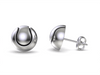 Tennis Ball Stud Earrings - Silver