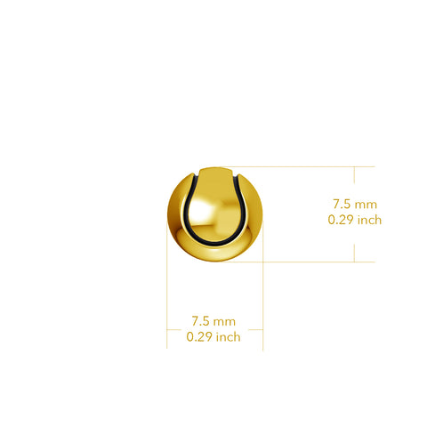 Tennis Ball Stud Earrings - Gold