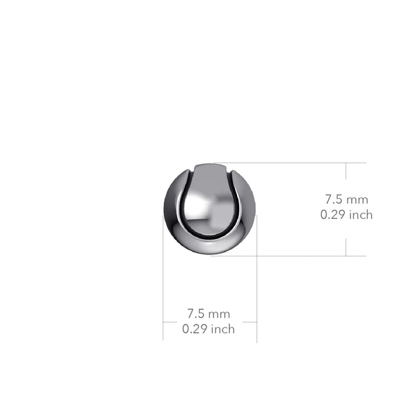 Tennis Ball Pendant Necklace - Silver