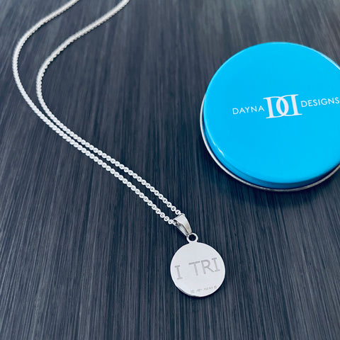 Triathlon Pendant Necklace - Enamel