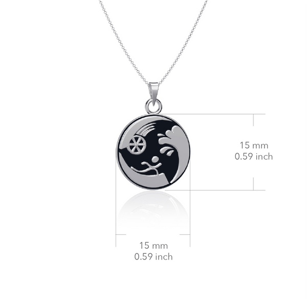 Triathlon Pendant Necklace - Enamel