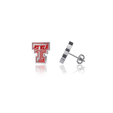 Texas Tech University Post Earrings - Enamel