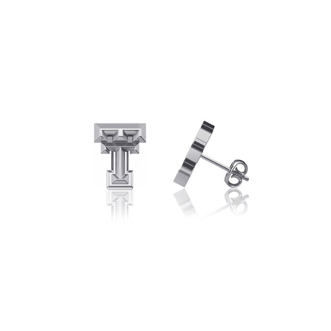 Texas Tech University Stud Earrings - Silver