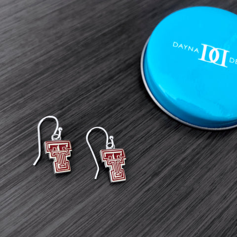 Texas Tech University Dangle Earrings - Enamel