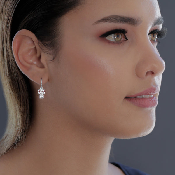 Texas Tech University Dangle Earrings - Enamel