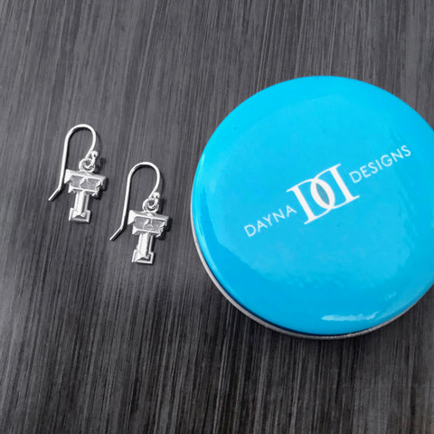 Texas Tech University Dangle Earrings - Silver