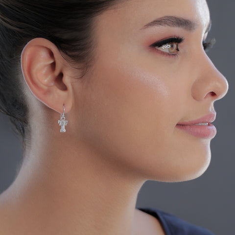 Texas Tech University Dangle Earrings - Silver