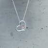 Texas Tech University Heart Necklace - Enamel