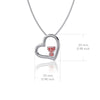 Texas Tech University Heart Necklace - Enamel