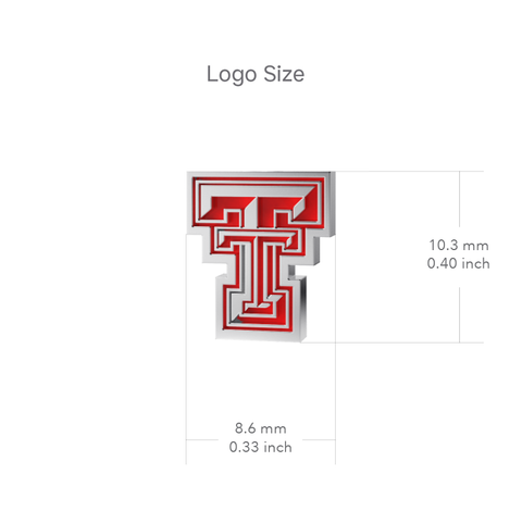 Texas Tech University Post Earrings - Enamel