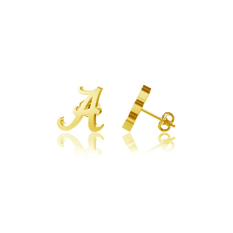 University of Alabama Post Earrings - Gold Plated