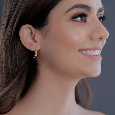 University of Alabama Dangle Earrings - Gold