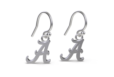University of Alabama Dangle Earrings - Silver
