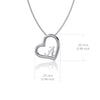 University of Alabama Heart Necklace - Silver