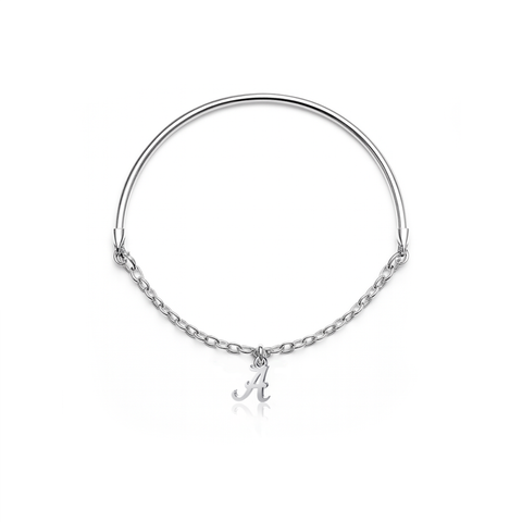 University of Alabama Moon Bracelet - Silver