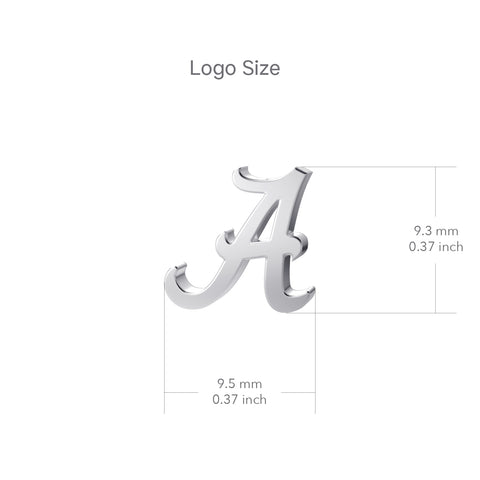 University of Alabama Stud Earrings - Silver