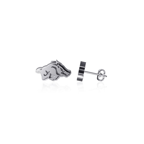 University of Arkansas Razorbacks Post Earrings - Silver