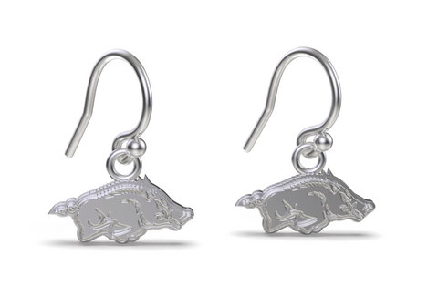 University of Arkansas Razorbacks Dangle Earrings - Silver